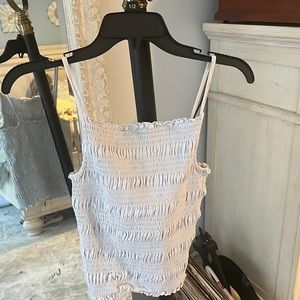 White summer stretch top